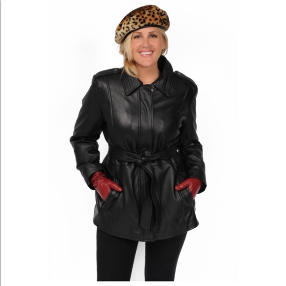 Vintage 80’s Wilsons 100% Leather Trench Coat - Picture 13 of 14